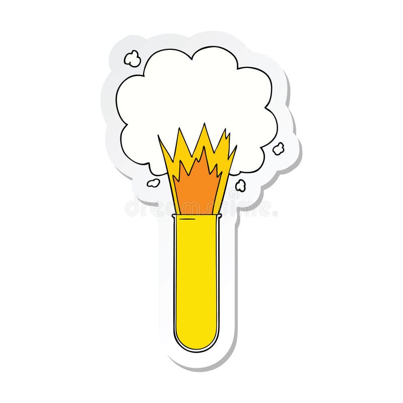 Exploding Chemicals Test Tube Science Experiment Objects Cartoon Sticker  Stick Icon Decal Label Drawing Illustration Retro Doodle Freehand Free Hand  Drawn Quirky Art Artwork Funny Character Stock Illustrations – 8 Exploding  Chemicals