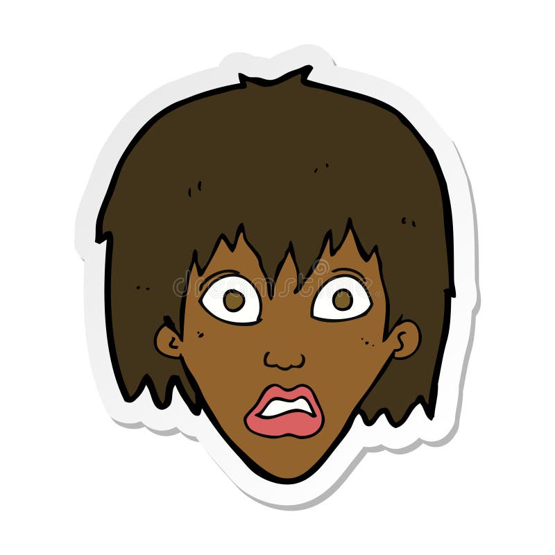 Scared Face Girl Clip Art - Scared Face Girl Image