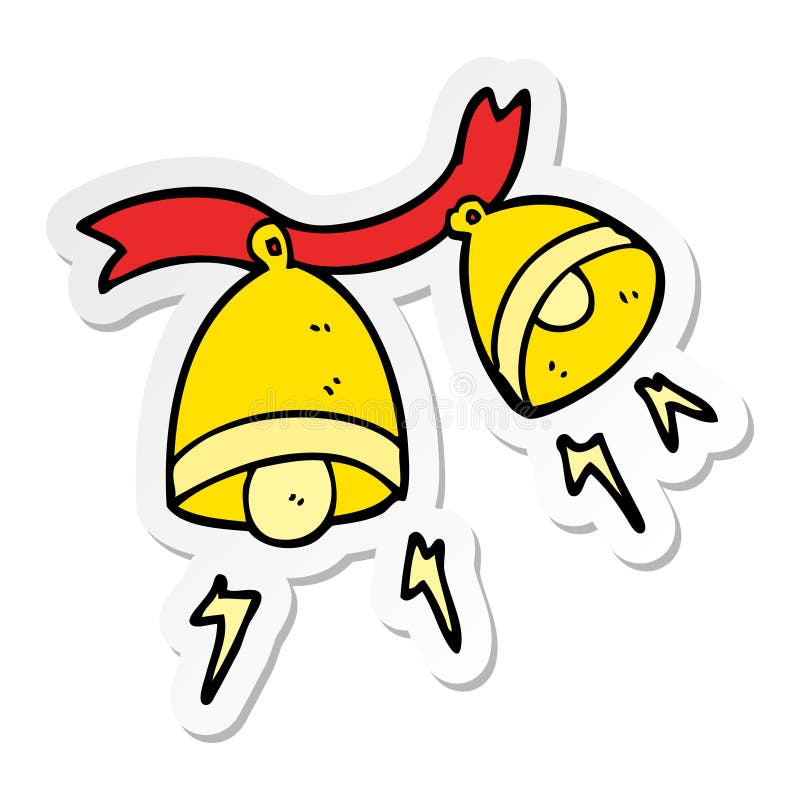 Sticker of a Cartoon Jingle Bells Stock Vector Illustration of bells, crazy 147727337