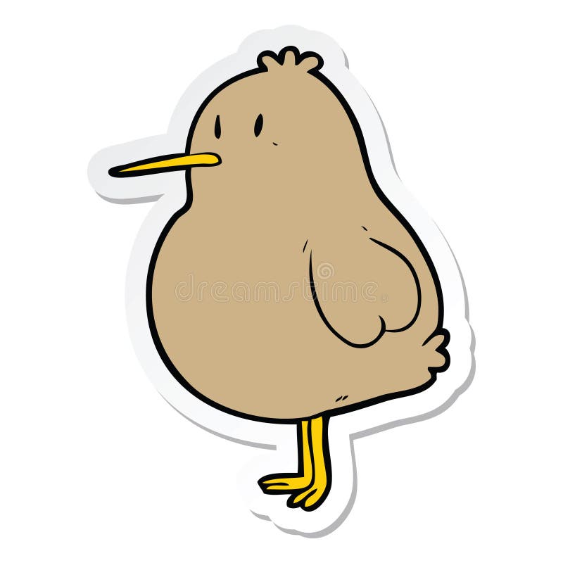 Kiwi Bird Animals Cute Cartoon Sticker Stick Icon Decal Label Drawing  Illustration Retro Doodle Freehand Free Hand Drawn Quirky Art Artwork Funny  Character New Zealand Stock Illustrations – 6 Kiwi Bird Animals