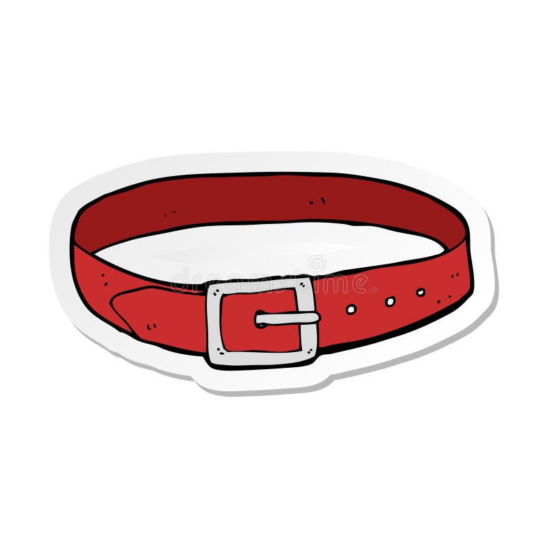 sticker of a cartoon leather belt