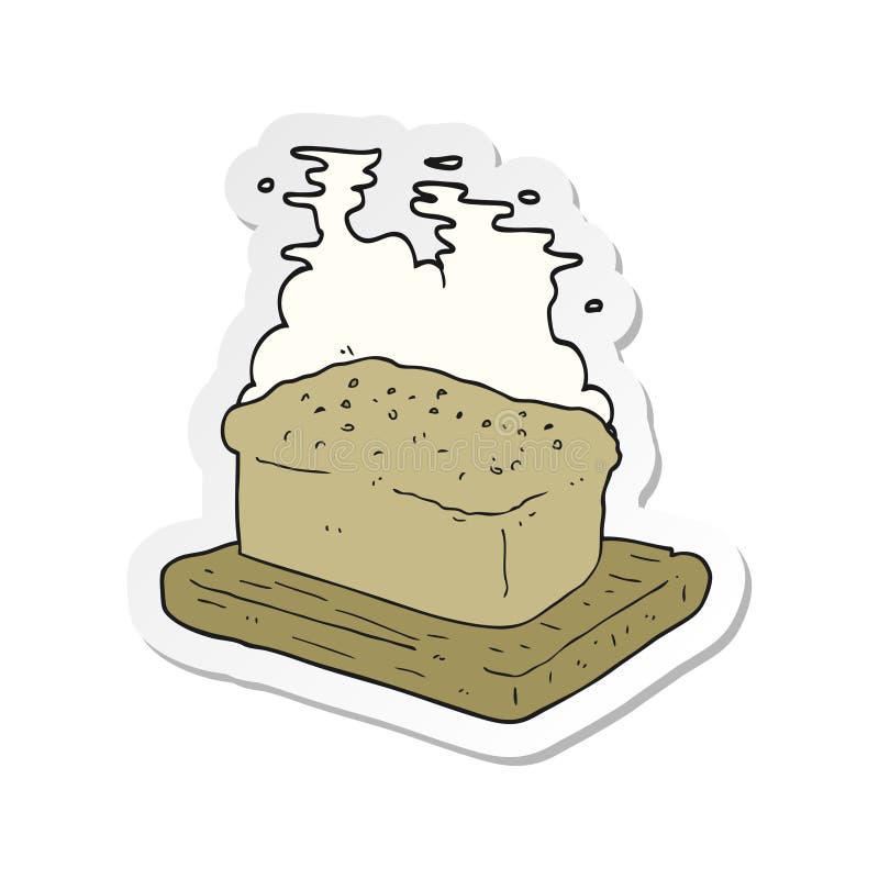 sticker of a cartoon loaf of bread