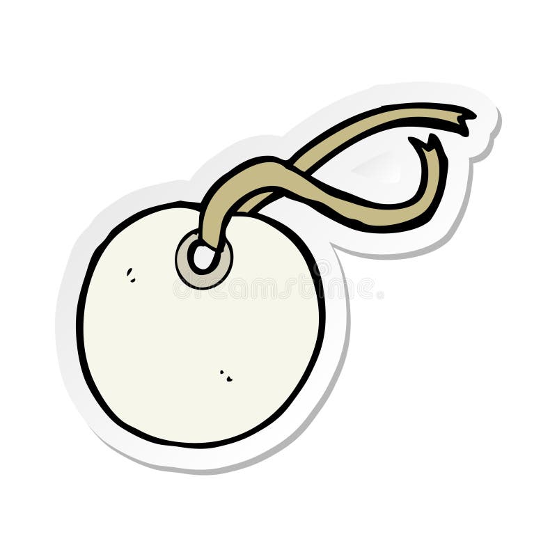 Sticker of a Cartoon Luggage Tag Stock Vector Illustration of happy, sign 146169473