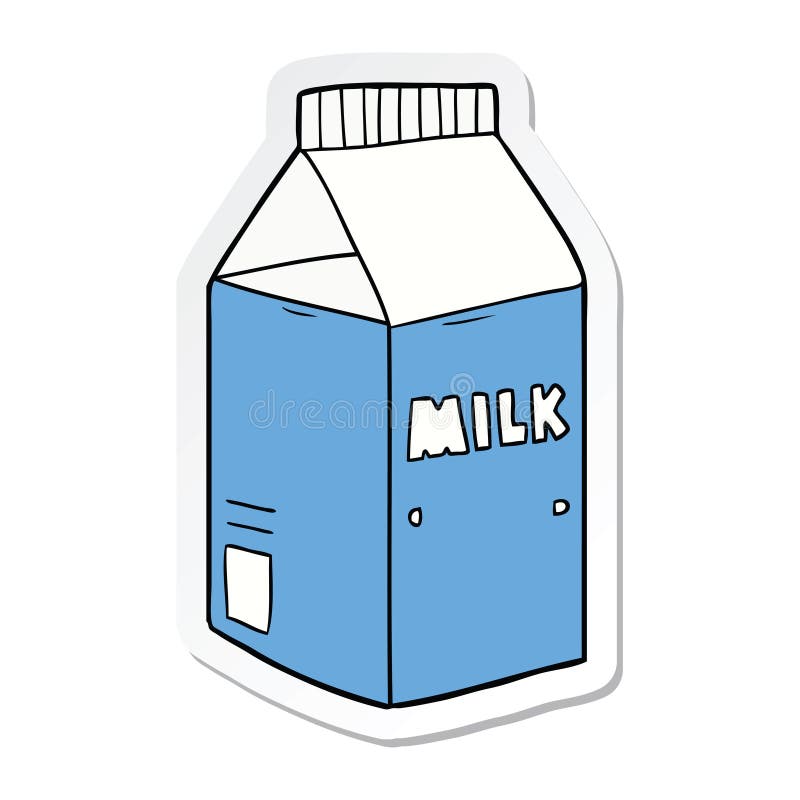 Milk Carton Objects Food Cute Cartoon Sticker Stick Icon Decal Label  Drawing Illustration Retro Doodle Freehand Free Hand Drawn Quirky Art  Artwork Funny Character Stock Illustrations – 4 Milk Carton Objects Food