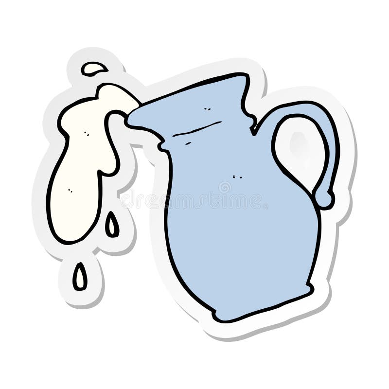 Sticker of a Cartoon Milk Jug Stock Vector - Illustration of vector, simple: 150396666 Sticker of a Cartoon Milk Jug Stock Vector - Illustration of vector, simple: 150396666