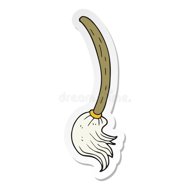 Sticker of a cartoon mop stock vector. Illustration of clip 147648558
