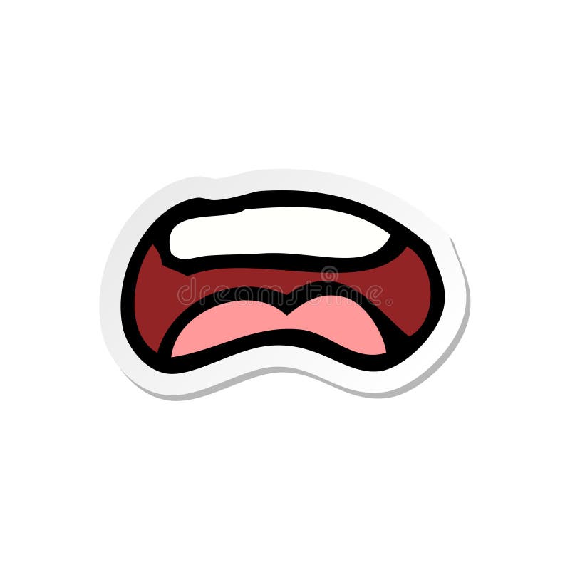 Cartoon mouth stock illustration. Illustration of sign 37026117