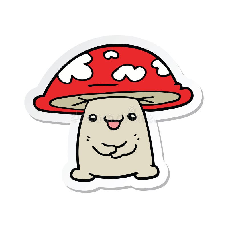 Cartoon Mushroom Drawing Cute - Inner Jogging