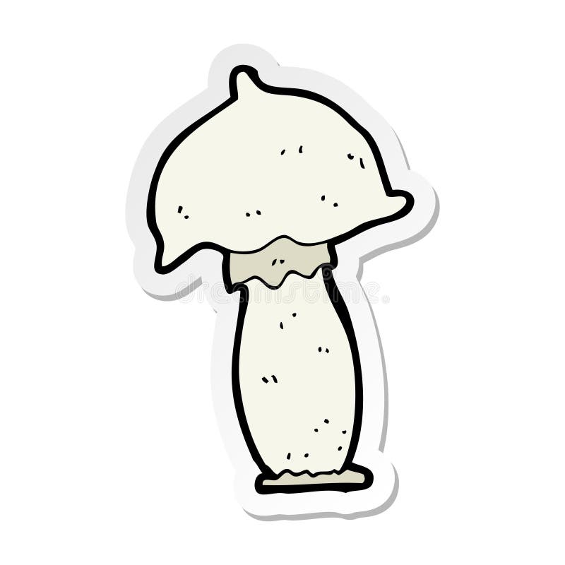 Sticker of a Cartoon Mushroom Stock Vector Illustration of poisonous, silly 147730535