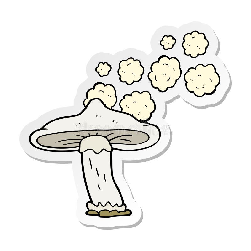 Cartoon mushroom with face stock vector. Illustration of happy 38053986