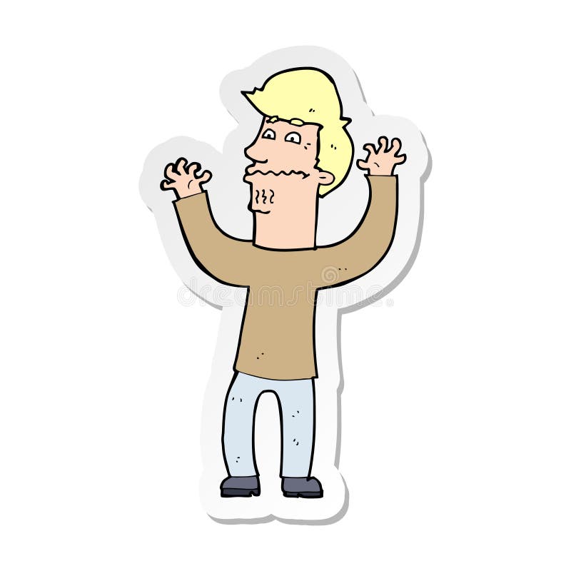 nervous man clipart cartoon