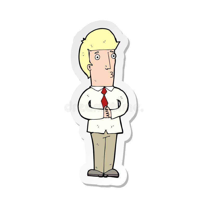 nervous man clipart cartoon