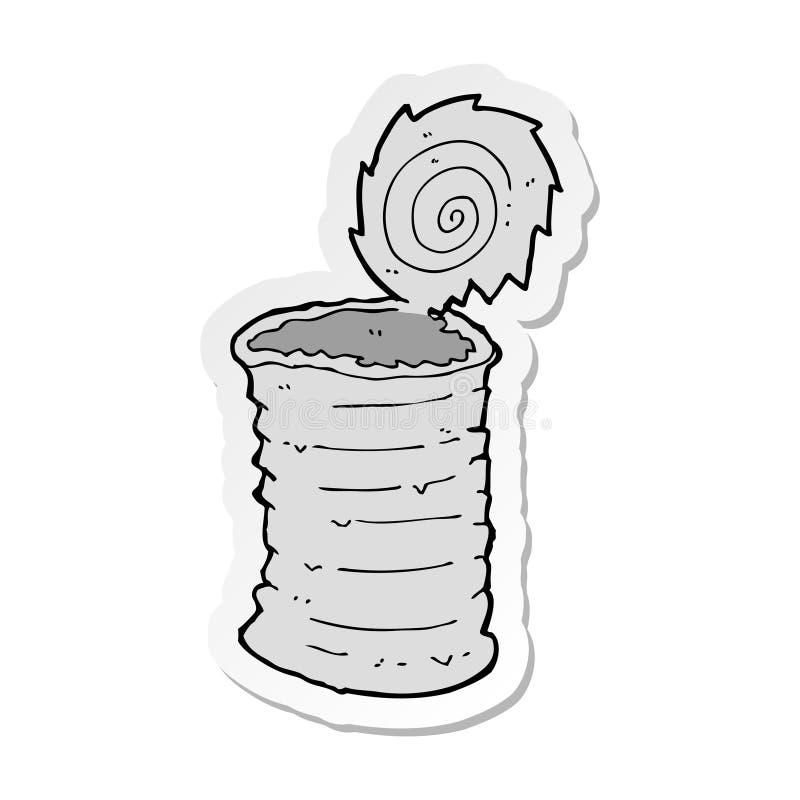 Sticker of a Cartoon Old Tin Can Stock Vector - Illustration of icon, sticker: 147606501 Sticker of a Cartoon Old Tin Can Stock Vector - Illustration of icon, sticker: 147606501