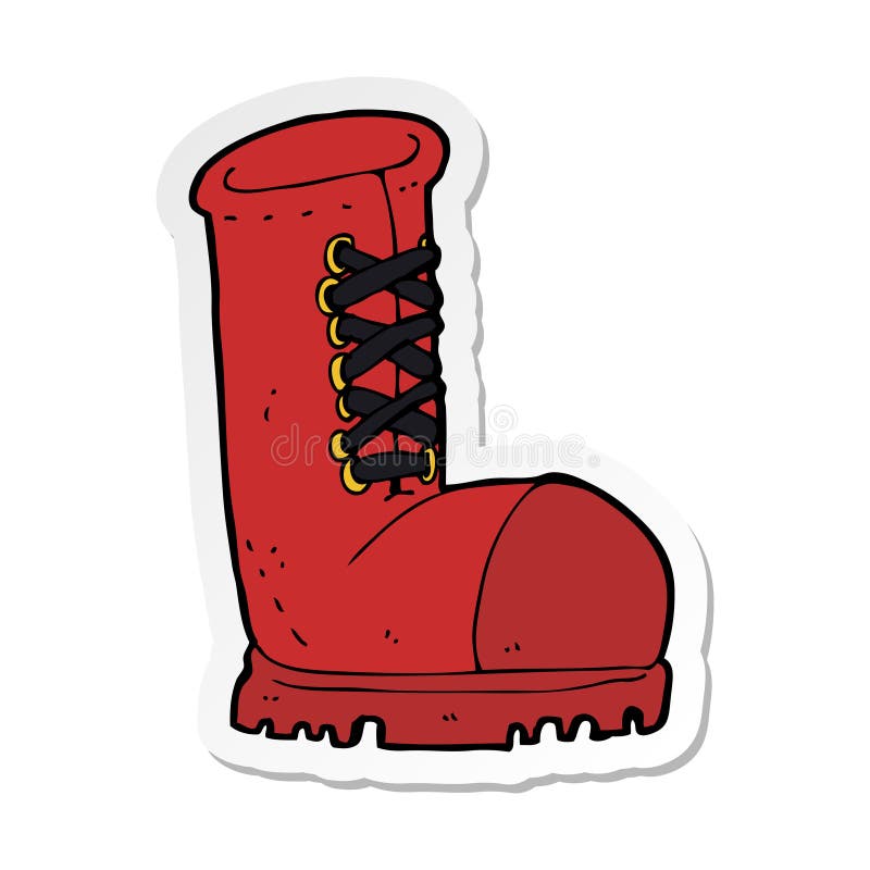 Cartoon Steel Toe Cap Boots Stock Illustration Illustration of quirky