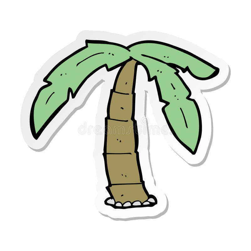 sticker of a cartoon palm tree