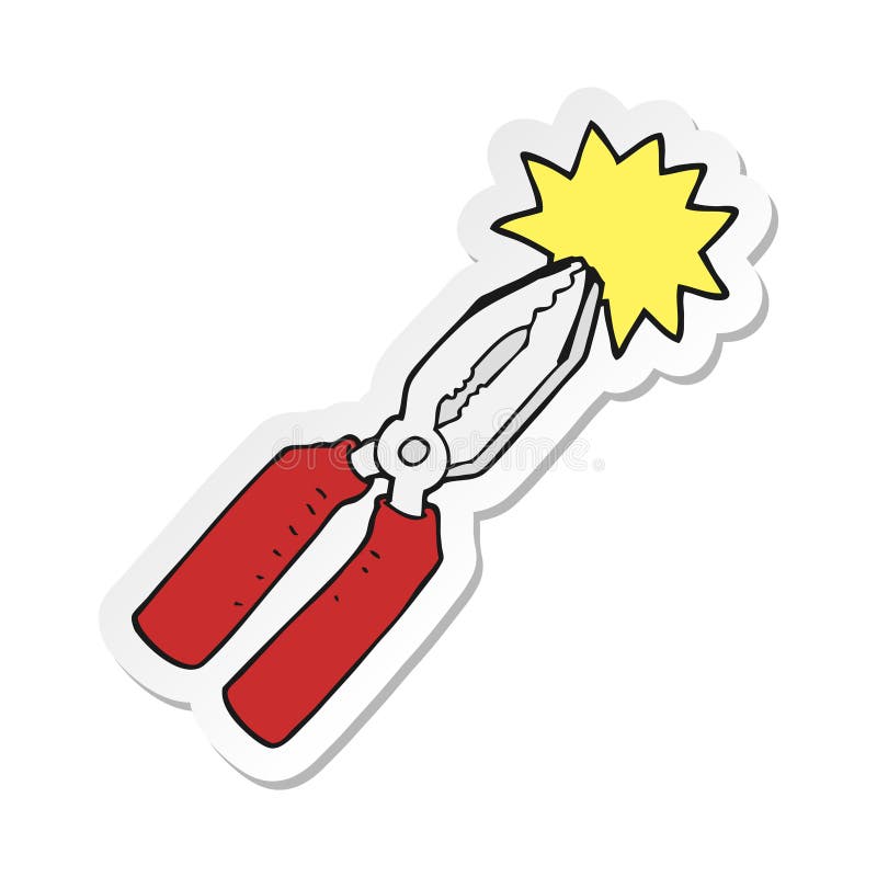 Cartoon pliers tool stock illustration. Illustration of construction
