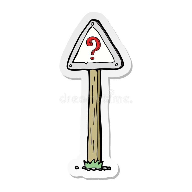 Sticker Of A Cartoon Question Mark Sign Stock Vector Illustration Of Clip Retro 149247179