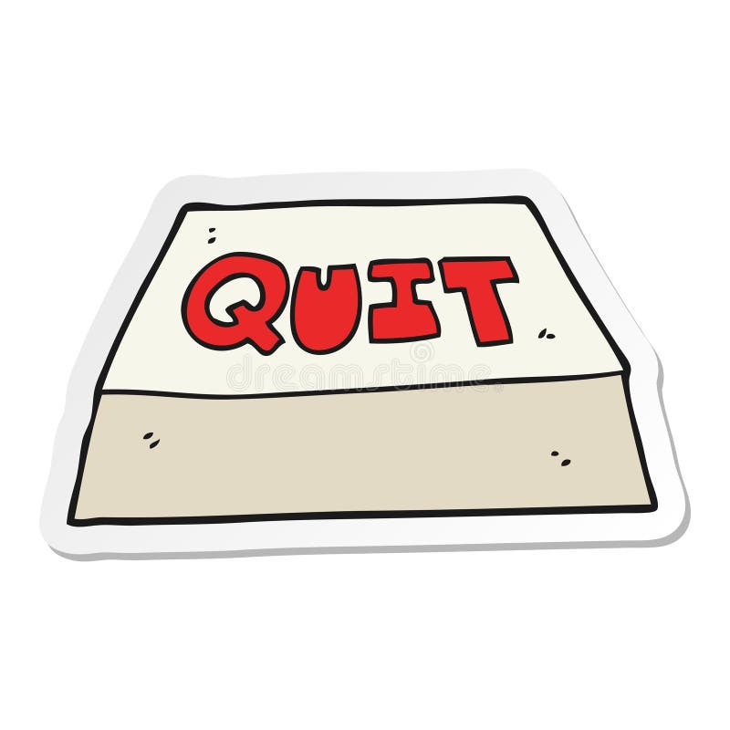 Sticker of a Cartoon Quit Button Stock Vector - Illustration of traditional, hand: 147629106 Sticker of a Cartoon Quit Button Stock Vector - Illustration of traditional, hand: 147629106