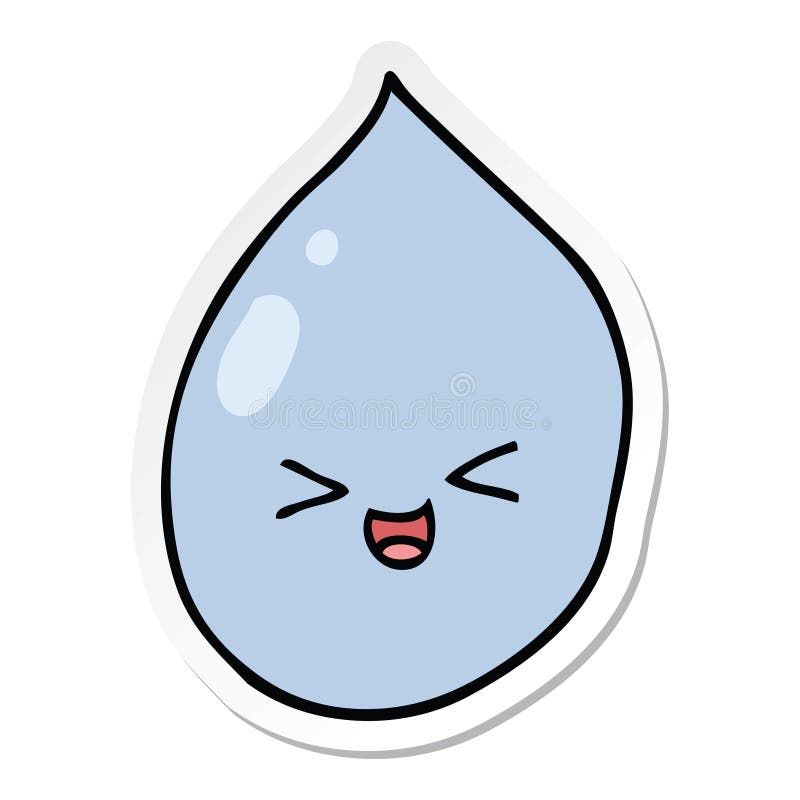 Raindrop Face Drop Water Droplet Cute Cartoon Sticker Stick Icon Decal  Label Drawing Illustration Retro Doodle Freehand Free Hand Drawn Quirky Art  Artwork Funny Character Stock Illustrations – 10 Raindrop Face Drop