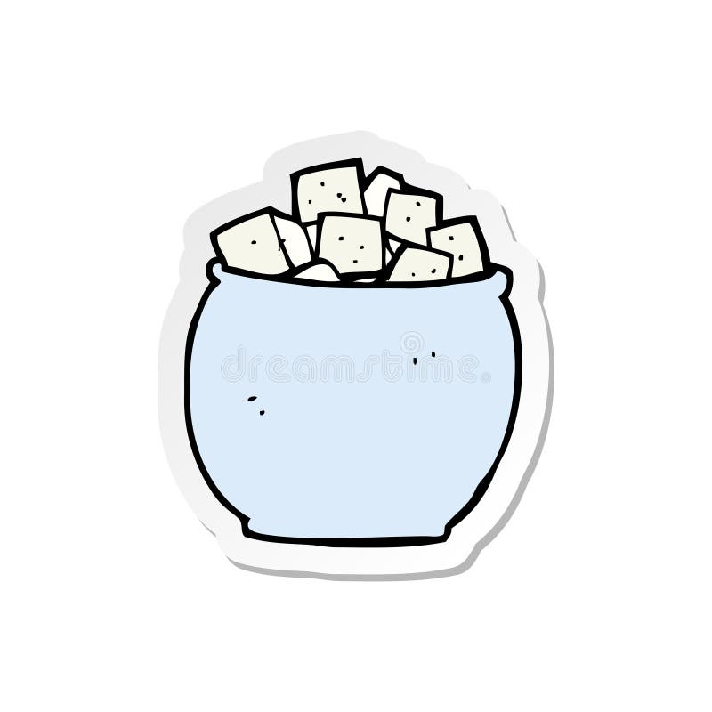 Sticker of a Cartoon Sugar Cubes Stock Vector - Illustration of cubes,  icon: 147658406