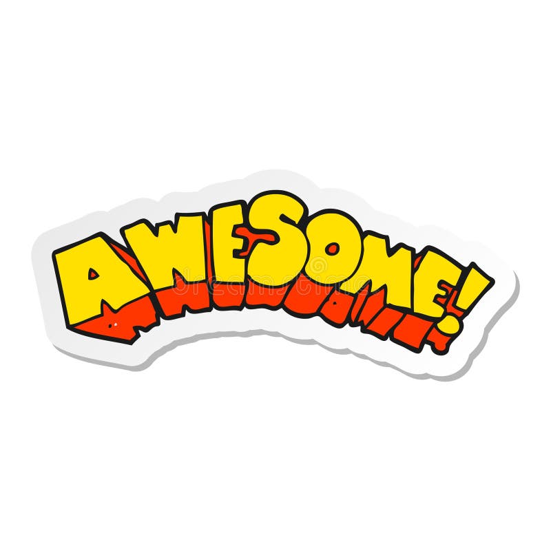 the word awesome clipart