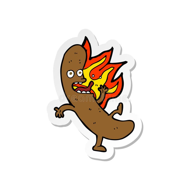 Cartoon Sausage with Speech Bubble Stock Vector - Illustration of ...