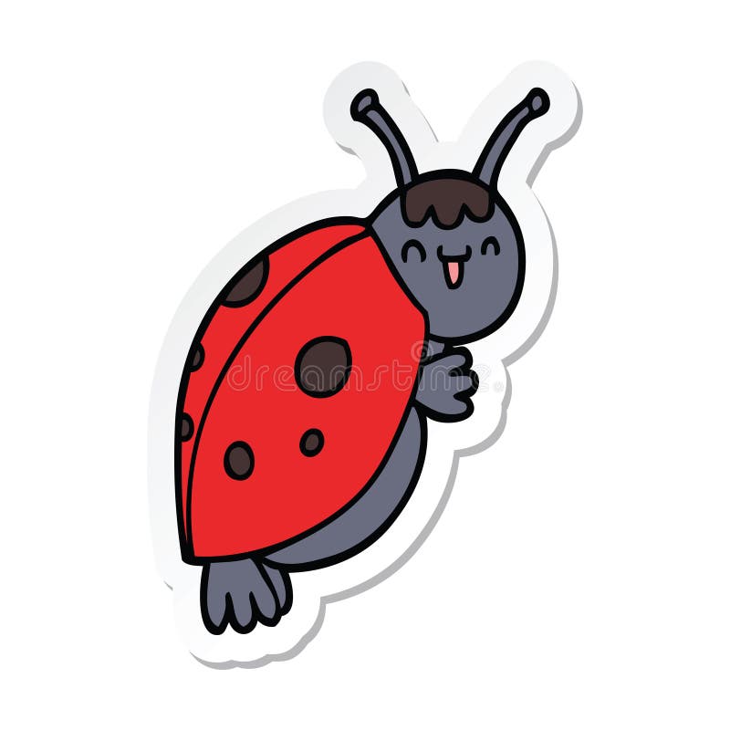 Free Vector  Cute ladybug animal cartoon sticker