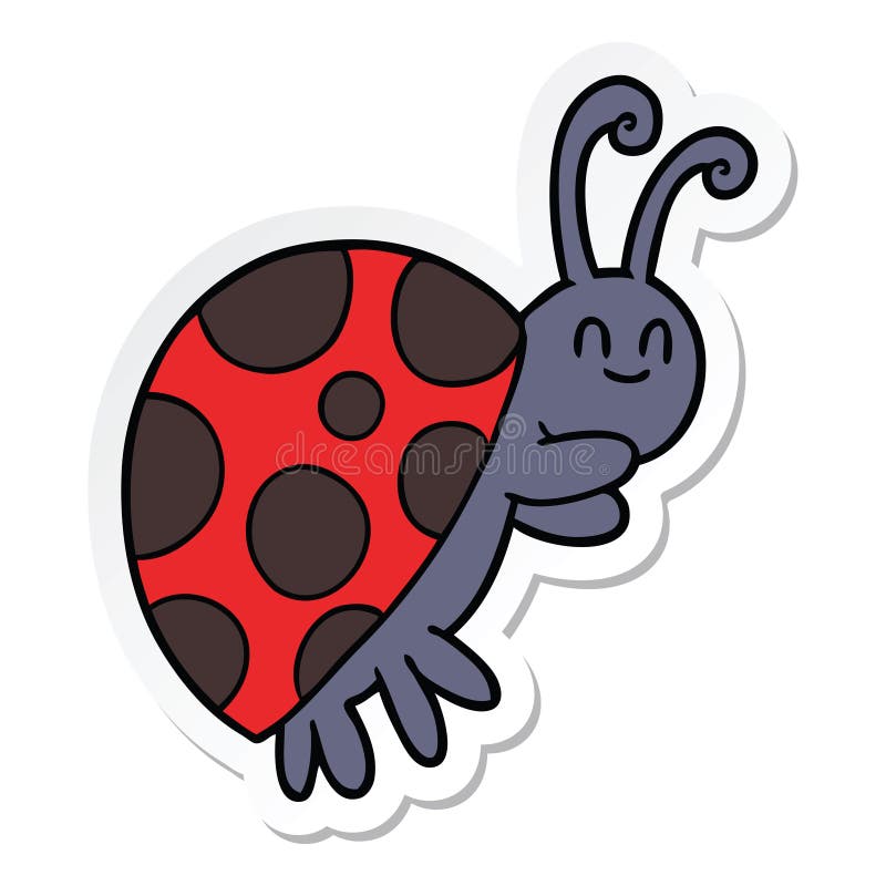 Free Vector  Cute ladybug animal cartoon sticker