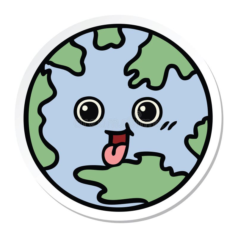 Cartoon Sticker Stick Icon Decal Label Planet Earth World Environment Environmental Climate Change Face Cute Illustration Retro Freehand Free Hand Clipart Clip Art Quirky Stock Illustrations – 62 Cartoon Sticker
