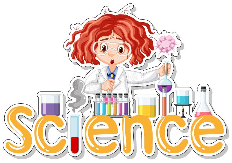 Download Sticker Design With Scientist Doing Experiment Stock ...