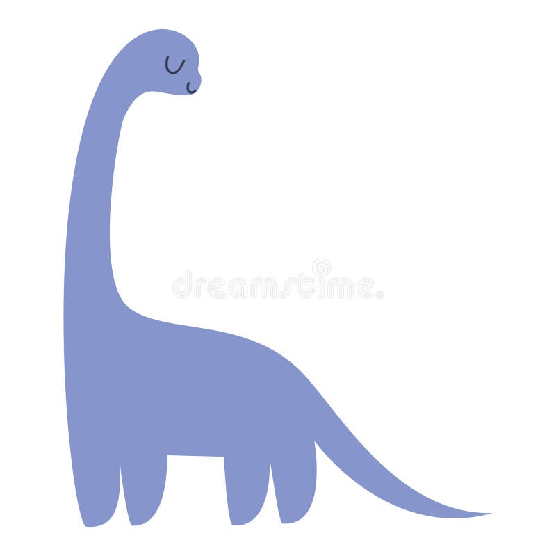Sticker of a Dinosaur of Blue Color Stock Vector - Illustration of