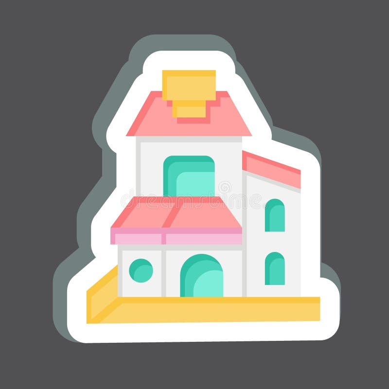 Sticker Duplex. related to Accommodations symbol. simple design editable. simple illustration vector illustration