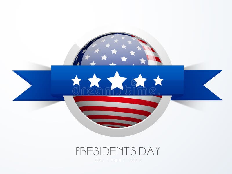 Sticker of etiketontwerp voor Amerikaanse Presidenten Day viering vector illustratie Sticker of etiketontwerp voor Amerikaanse Presidenten Day viering vector illustratie