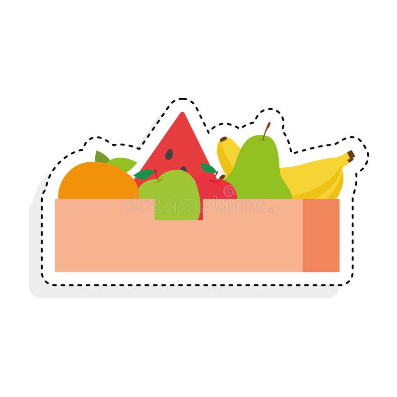Sticker of a Grocery Bag Icon Stock Vector Illustration of retail