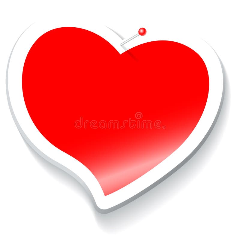 Sticker heart vector illustration