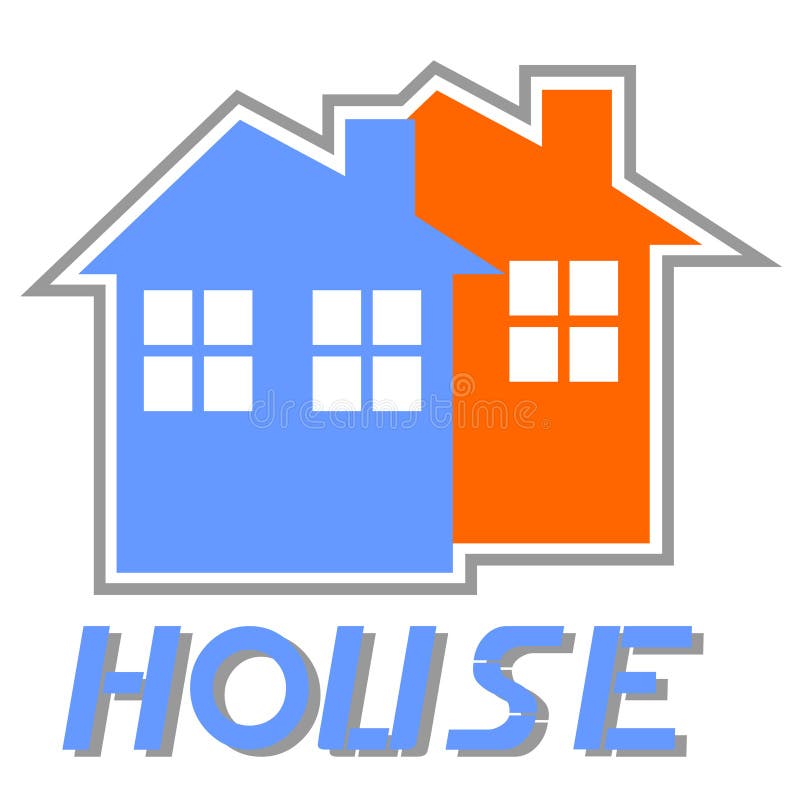 Sticker house royalty free illustration