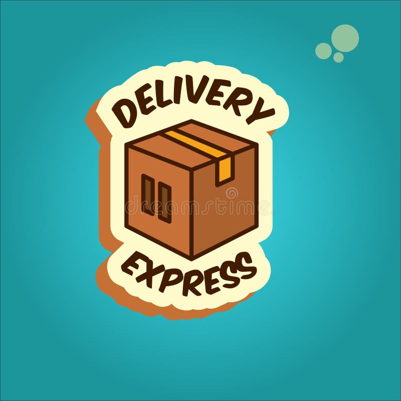 Sticker, Label Express Delivery. Timer and Express Delivery Stock Vector Illustration of