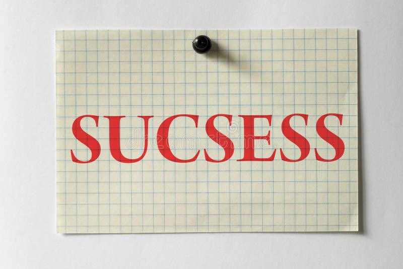 Sticker note Sucsess royalty free stock photos