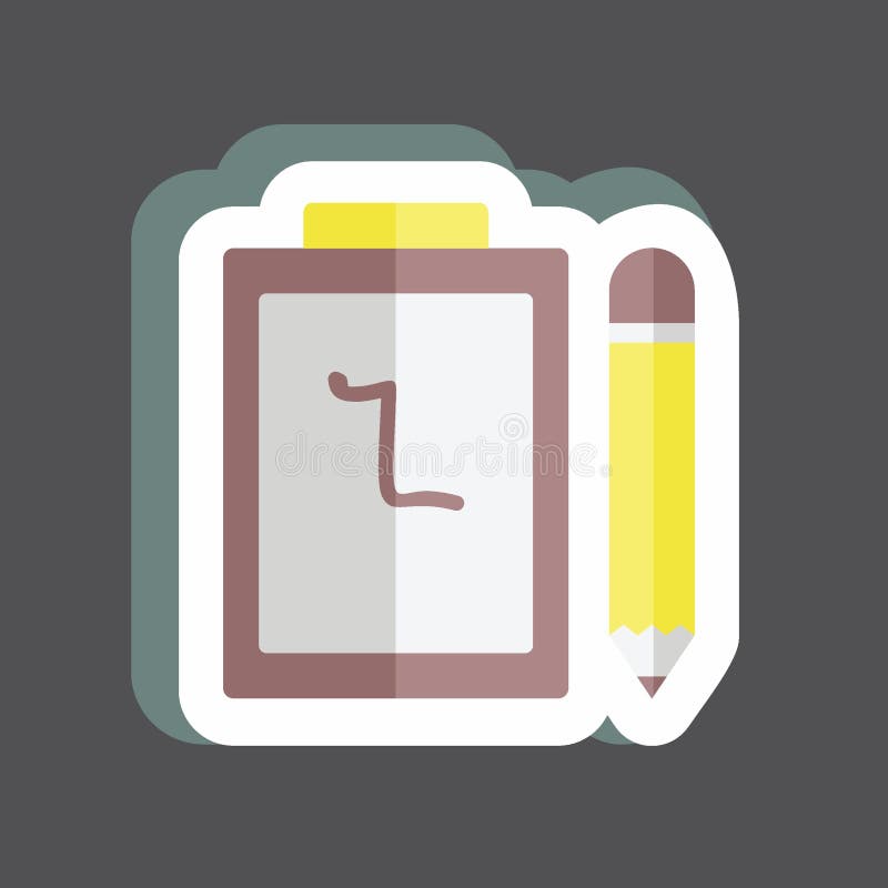Sticker Notepad. Suitable for  Interface Symbol. Simple Design