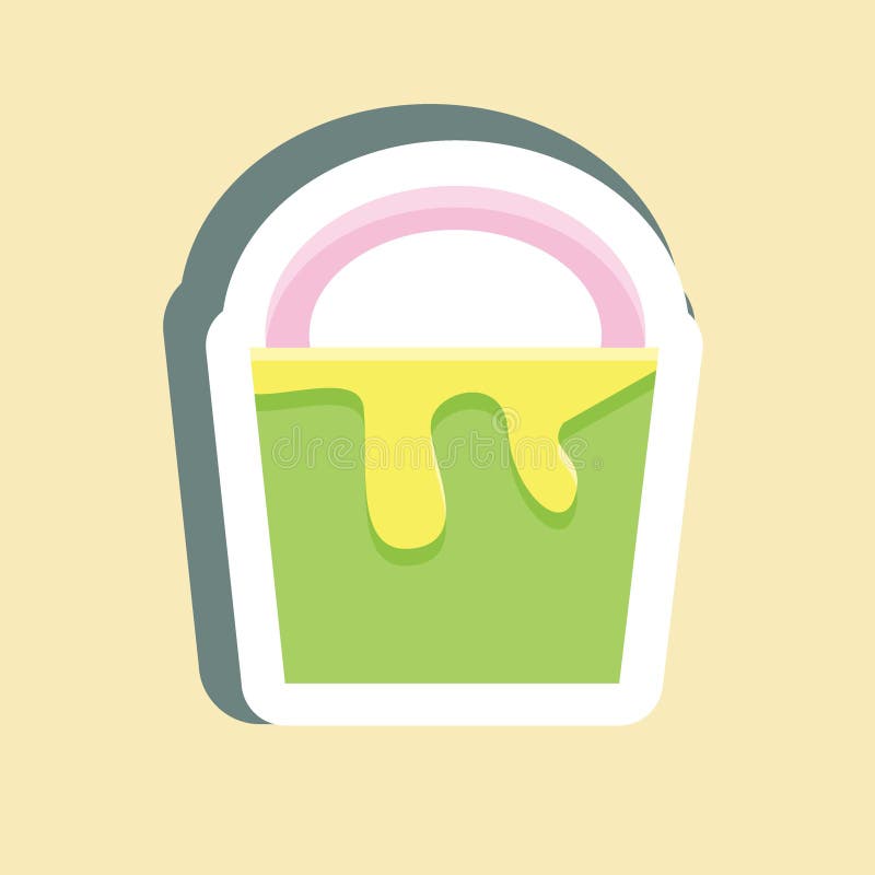 Sticker Paint Bucket. suitable for building symbol. simple design editable. design template vector. simple illustration vector illustration