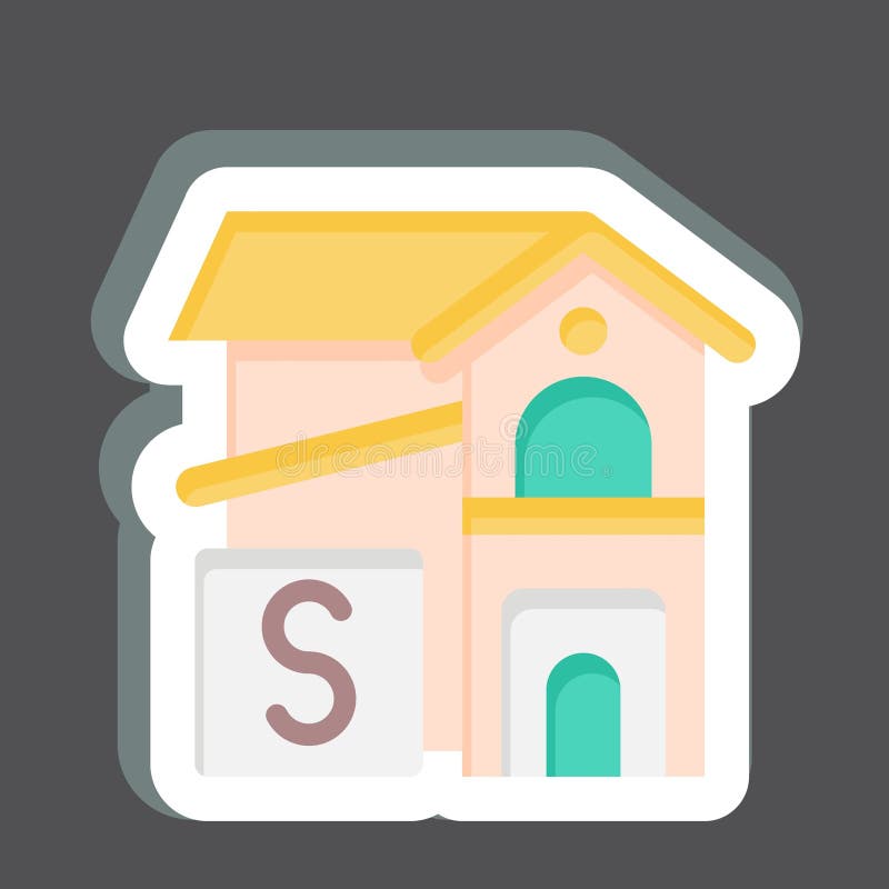 Sticker Rent Room. related to Accommodations symbol. simple design editable. simple illustration stock illustration
