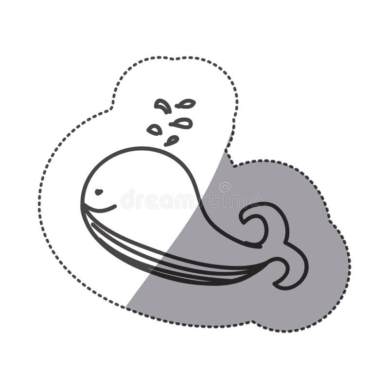 sticker silhouette wale animal marine design