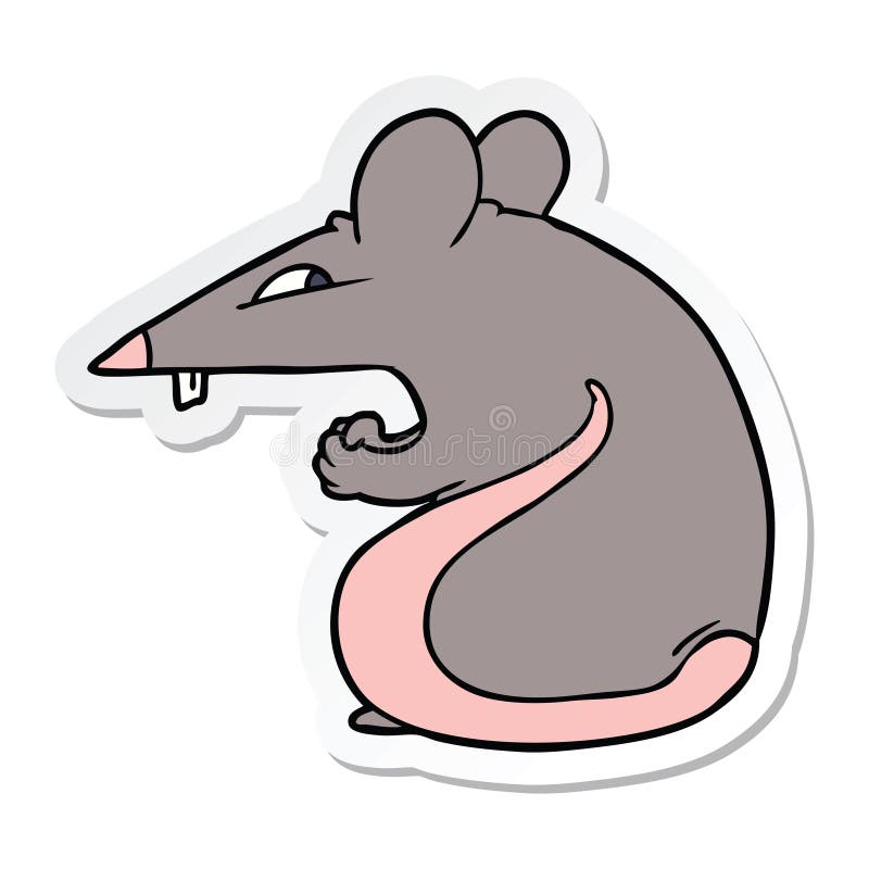 Sly Animals Rat Mouse Rodent Pest Evil Cute Cartoon Sticker Stick Icon  Decal Label Drawing Illustration Retro Doodle Freehand Free Hand Drawn  Quirky Art Artwork Funny Character Stock Illustrations – 2 Sly