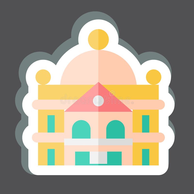 Sticker Stately Home. related to Accommodations symbol. simple design editable. simple illustration royalty free illustration