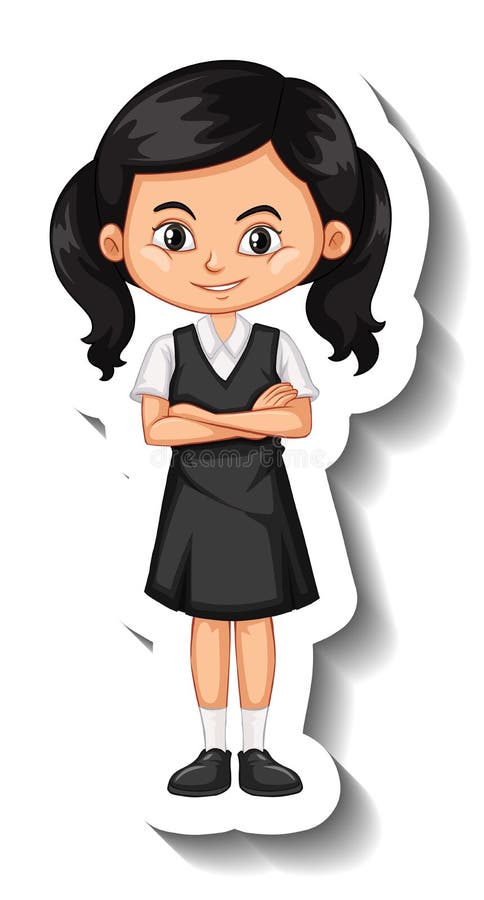 Boy and Girl in School Uniform Stock Vector - Illustration of young ...