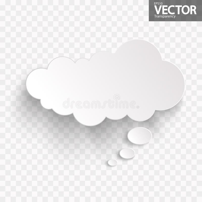 Sticker thought bubble with shadow stock illustration