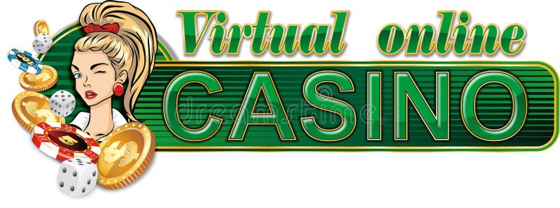 Sticker. Virtual Online Casino with a Pretty Girl and Coins. an Additional  PNG Format is Available. Stock Image - Illustration of abstract, available:  203324949