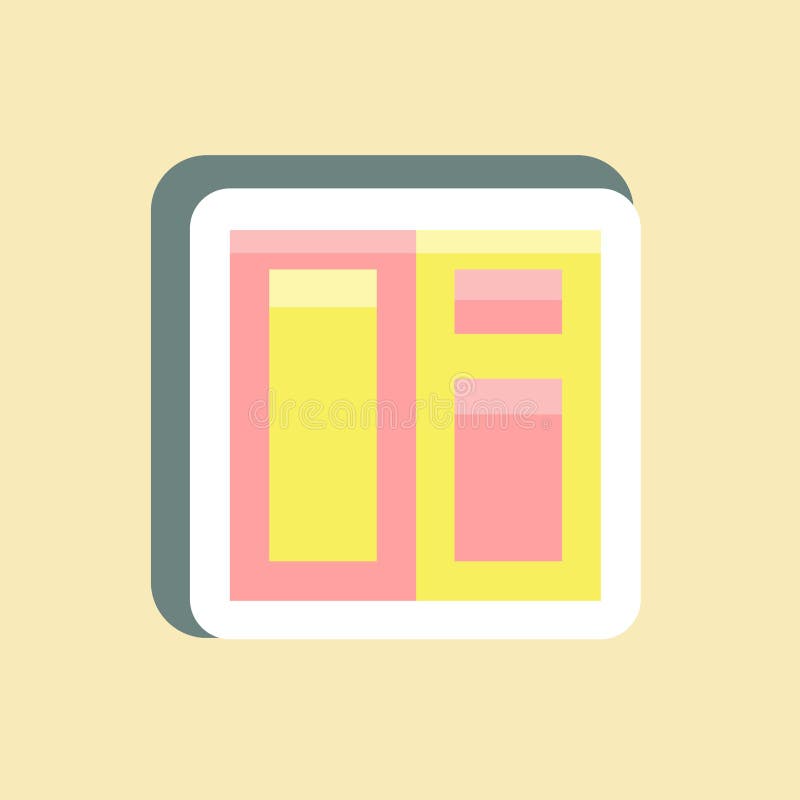 Sticker Window. suitable for building symbol. simple design editable. design template vector. simple illustration vector illustration