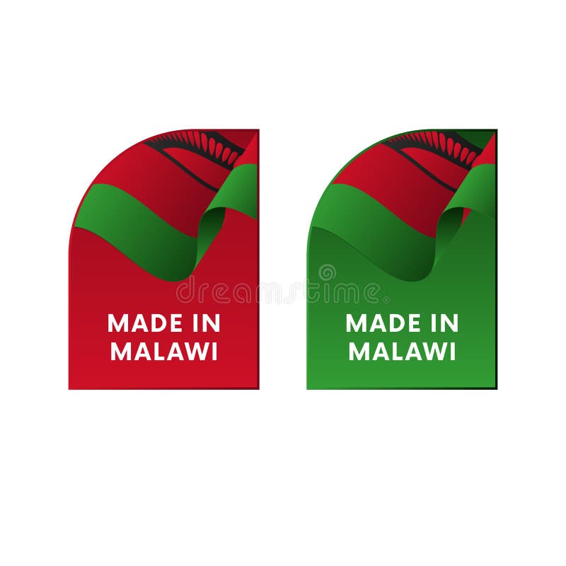 Stickers in Malawi worden gemaakt dat Vector illustratie stock illustratie