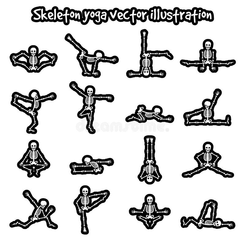 Yoga Stickers Set Hand Drawn Elements Stock Vector (Royalty Free)  2243157739